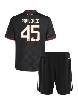 Bayern Munich Aleksandar Pavlovic #45 Replika Tredje Kläder Barn 2025-26 Kortärmad (+ byxor)